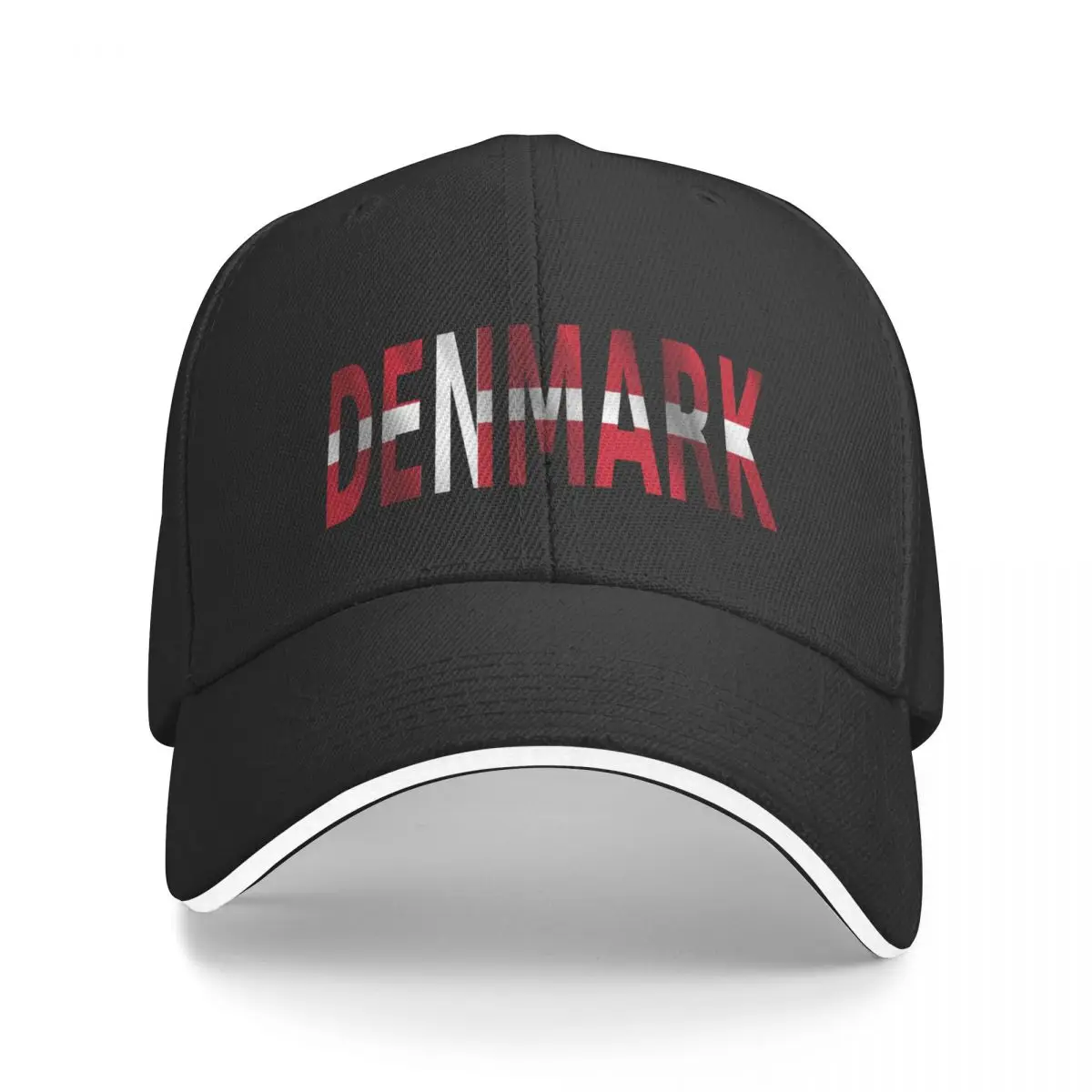 denmark flag text Baseball Cap Horse Hat Snapback Cap Kids Hat New Hat Men Hats Women's