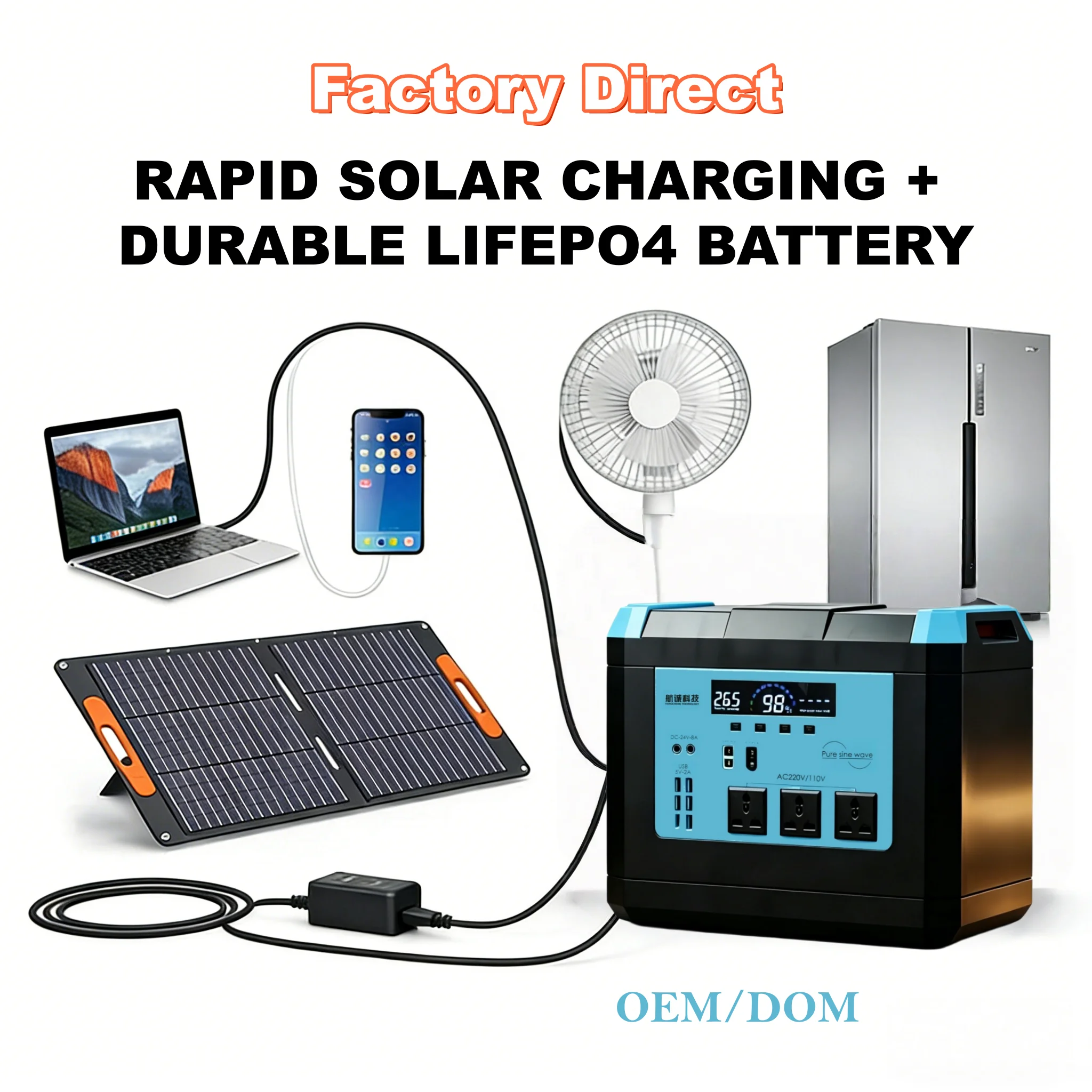 Portable Power Station 500W - Power Bank Portatile di Emergenza, Stazione