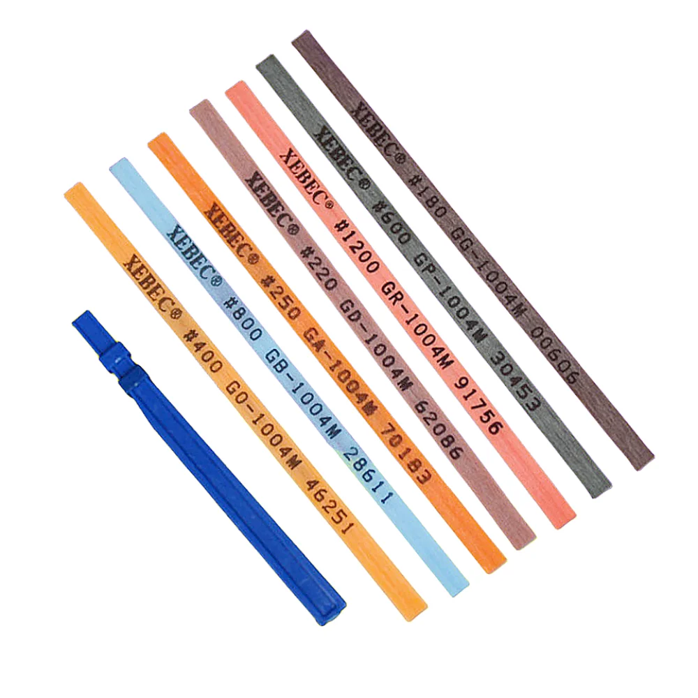 Jrealmer – ensemble assorti de 8 pierres à aiguiser XEBEC 1004, 180 #220 #250 #400 #600 #800 #1000 #1200 #