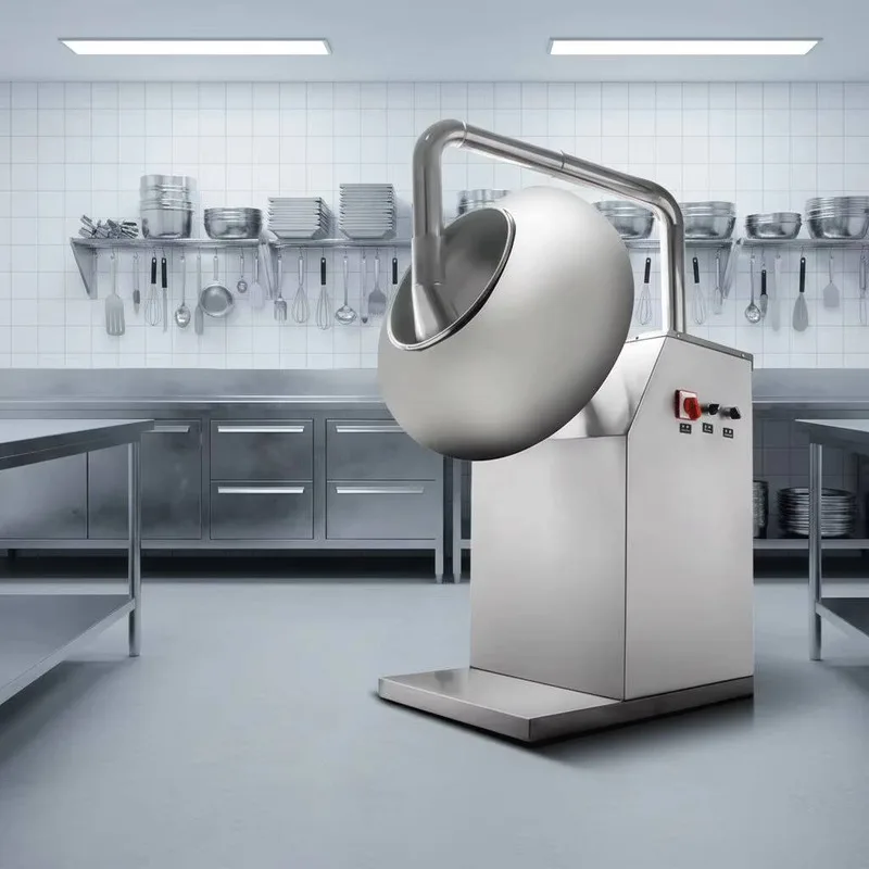 High Efficiency Peanut Chocolate Sugar Coating Machine For Bakery And Food Industry 3-8Kg Capacity