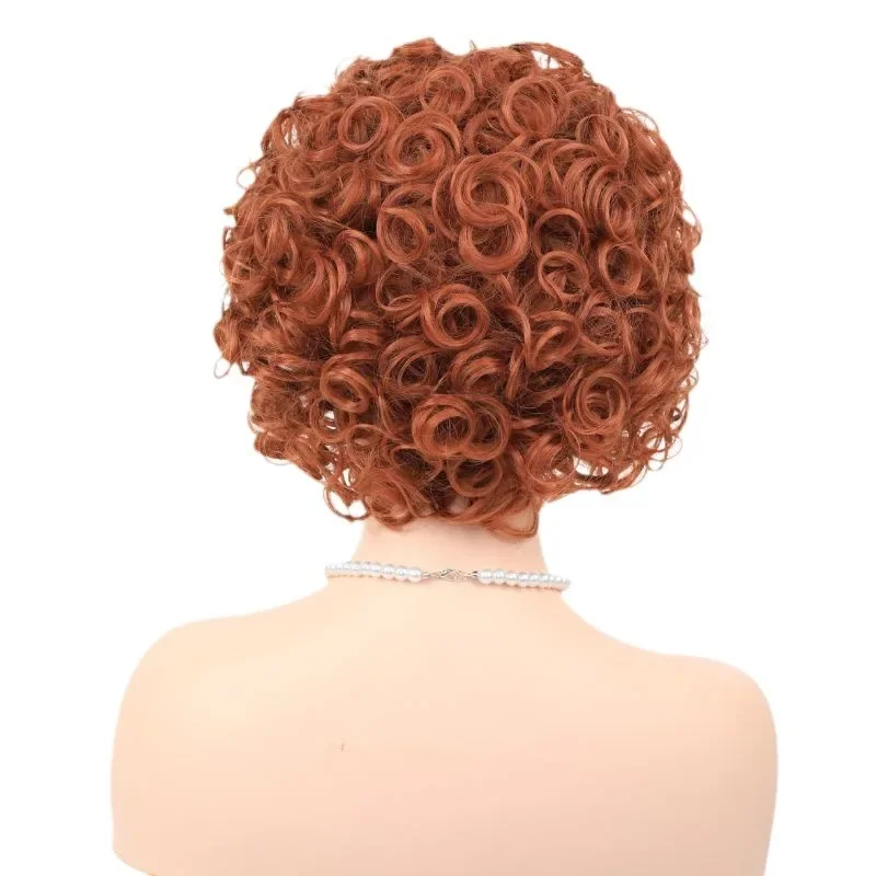 Hot Synthetic Costume Landlady Annie Wig Prop High Quality Wig Short Wavy Full Wig for Mrs Roper for Halloween Party Accessories