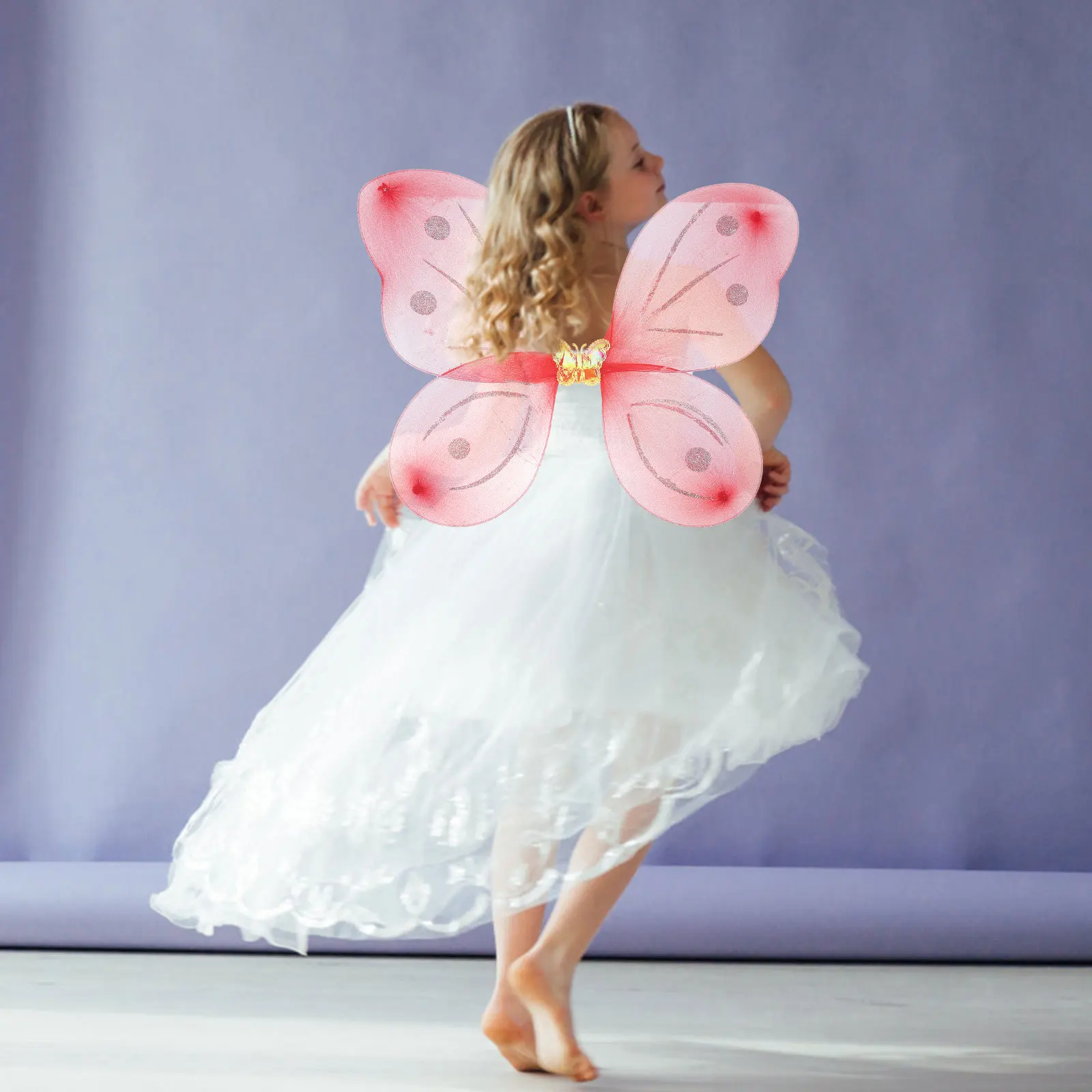 

4Pcs Fairy Wing Costume Prop Comfortable Wear Halloween Christmas Party Dress Up Decoration Fairy Wing Role Play Props