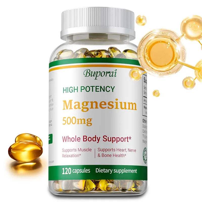 

High Absorption Magnesium Capsules - Sleep Health, Improve Mood,Brain and Heart Health, Support Bone, Muscle, Nervous System