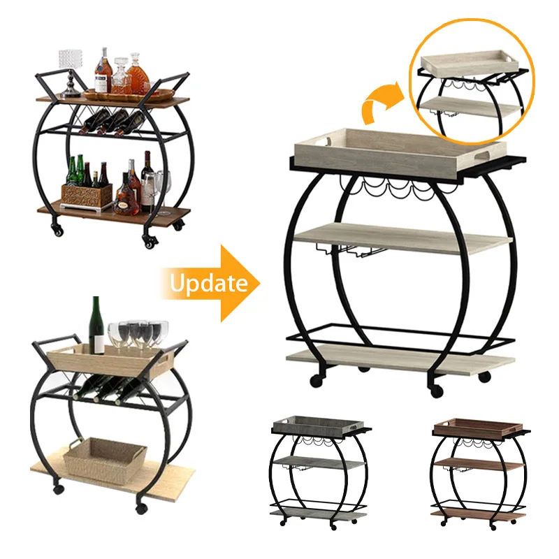 

Modern Kitchen Trolleys Are Made Of Ironwood And Have Handles And Casters To Facilitate The Transport Of Food