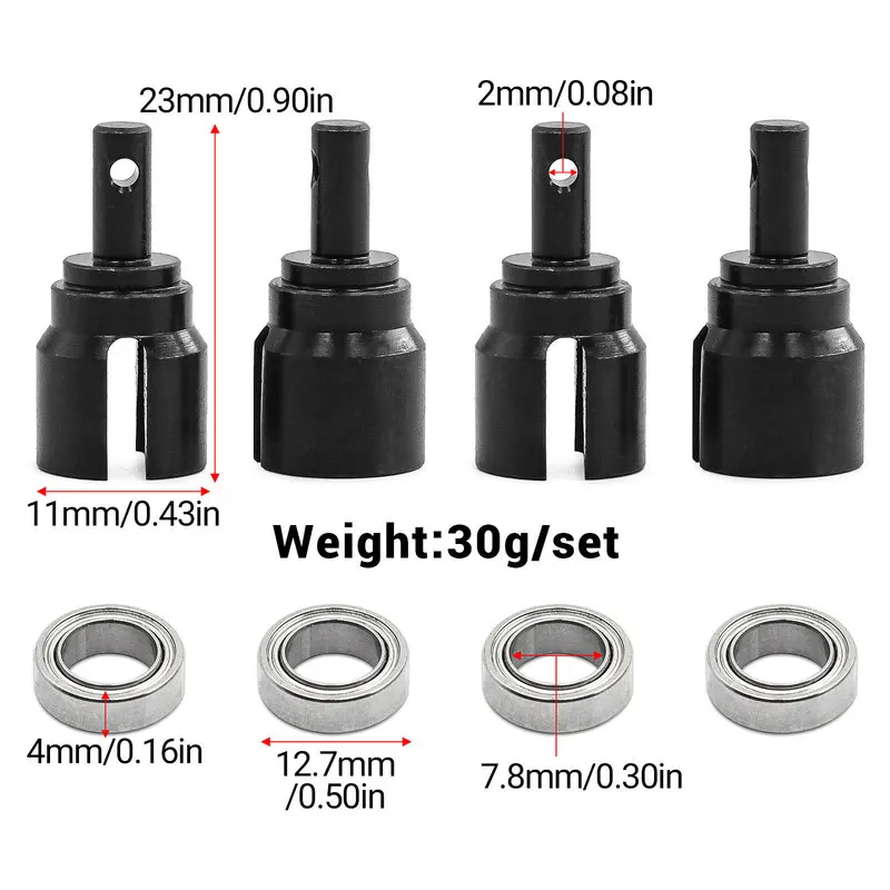 Steel Differential Cup Diff Cup and Bearing For MJX 16421 16207 16208 14209 14210 1430 H6V3 M162 M163 RC Car Upgrade Parts