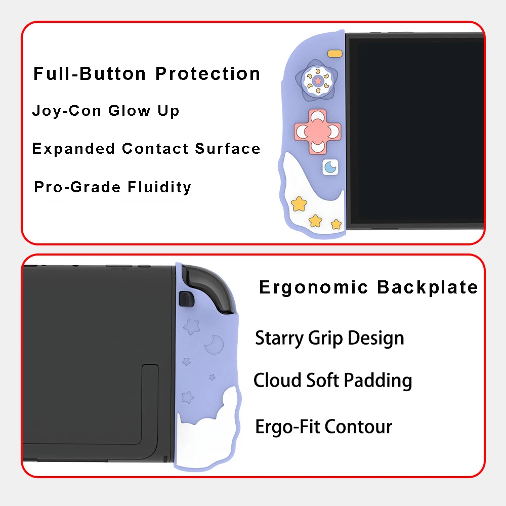 Nighty-Night Meow Protective Shell compatible with Switch 2 - ABS NS2 Console Back Cover and Silicone Joy-con Handle Case - view 2