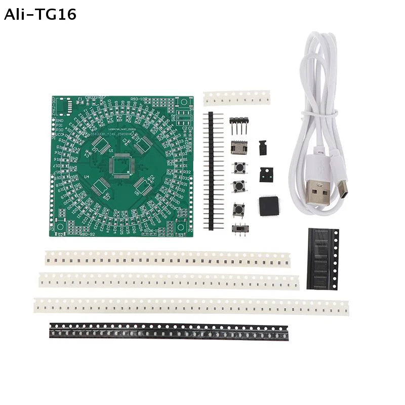 

【TG】LQFP64 Soldering Practice Kit Flow Light Circuit Board 5V Type-C Interface DIY Electronic Project Board Kit Learning