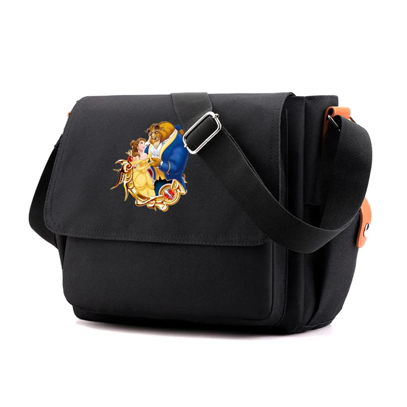 Beauty and the Beast Messenger Bag Chest Crossbody Bag School Shoulder Bag Students Outfit Book bag Teenager Canvas Handbag