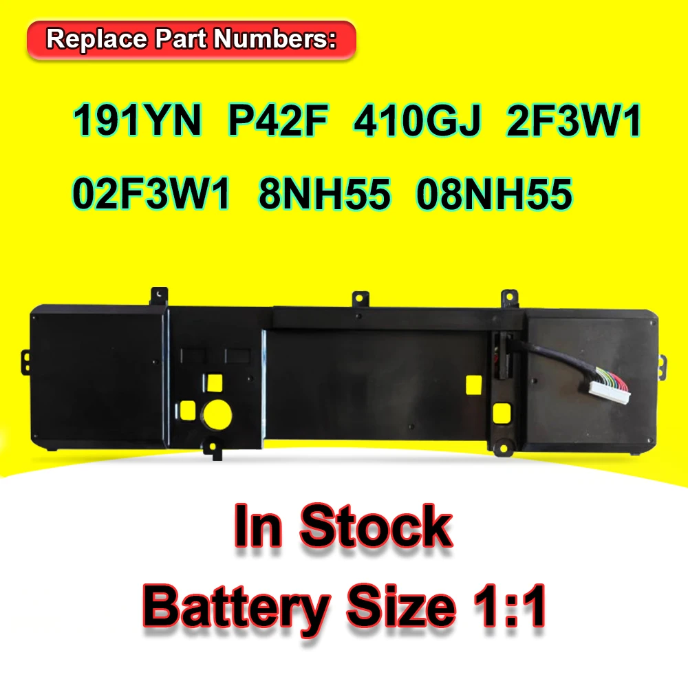 191YN For Dell For Alienware 15 R1 R2,ALW15CD-1718/1748/1848 ALW15ER-3718/3718S 8NH55 2F3W1 P42F Laptop Battery 14.8V 92Wh