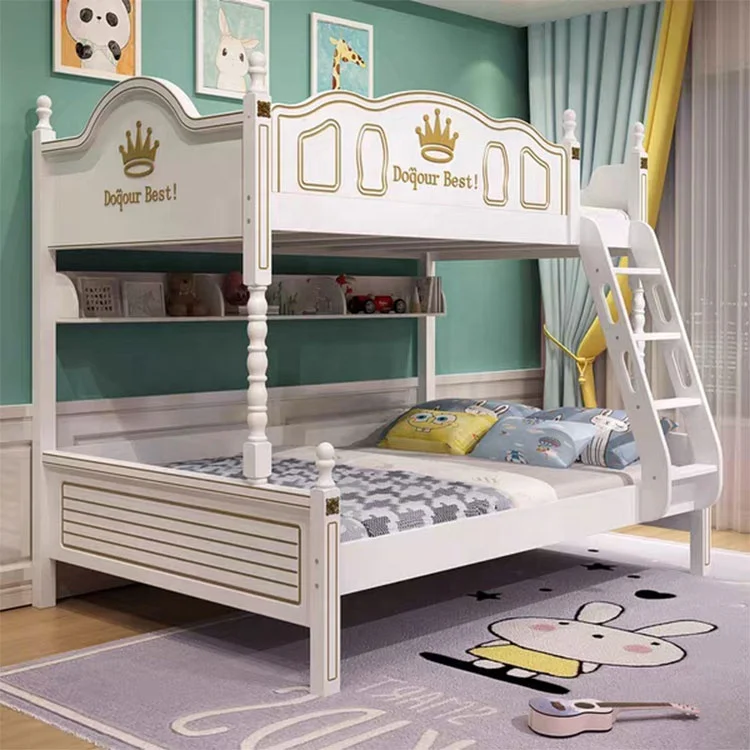 High Quality Kids Solid Wood Bunk Beds Children Double Bed Furniture Set