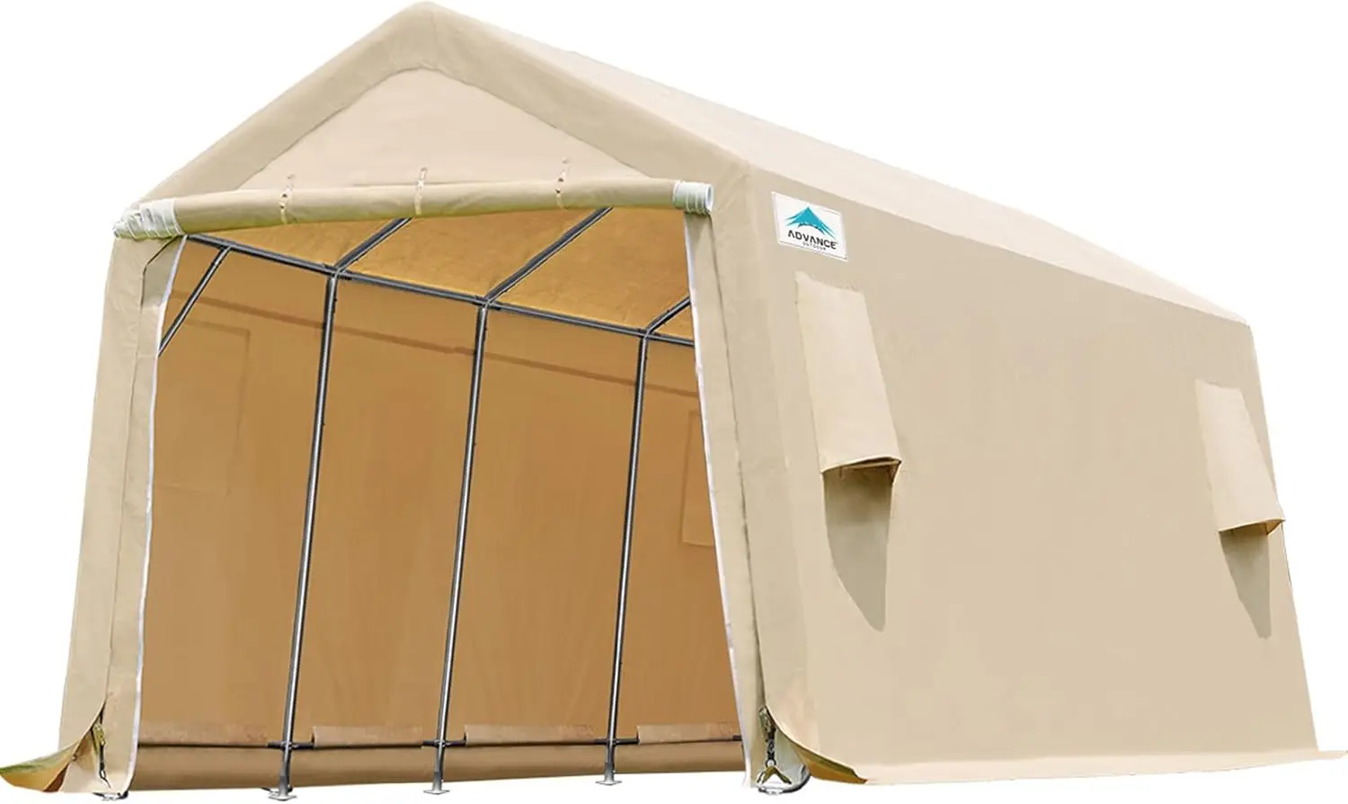 

ADVANCE 10X20 ft Carport Heavy Duty Outdoor Patio Anti-Snow Portable Canopy Storage Shelter Shed with 2 Rolled up Zipper Doors