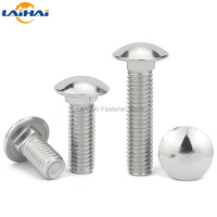 1/2/5/10pcs M4 M5 M6 M8 M10 M12 A2-70 304 Stainless Steel GB12 DIN603 Truss Round Head Square Neck Carriage Screw Coach Bolt