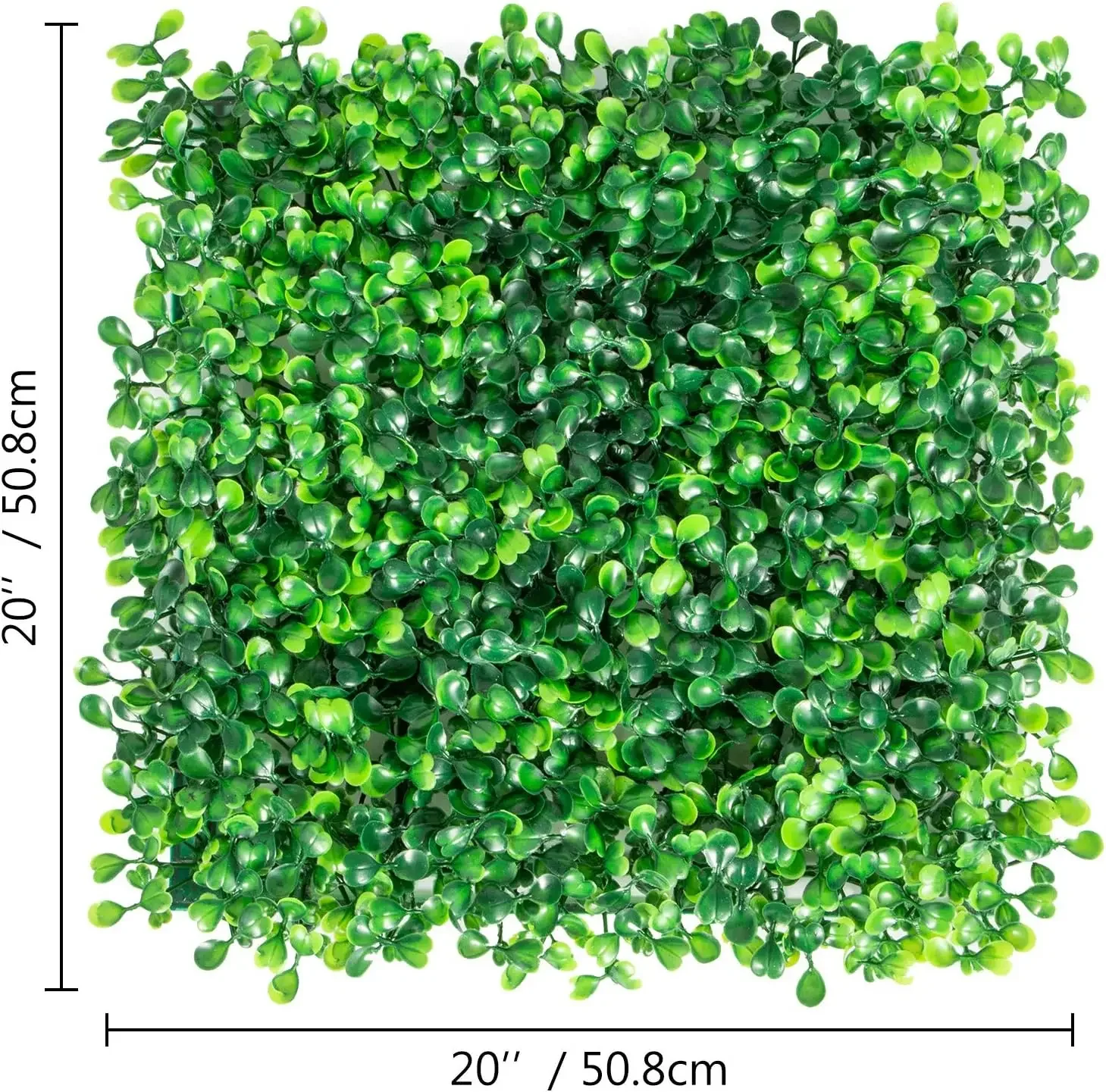 24개 20"x20" 인공 회양목 패널, 회양목 울타리 벽 패널, 인조 잔디 배경 벽 1.6"