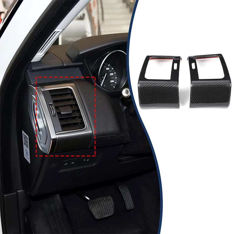 For Land Rover Range Rover Sport L494 L461 2014-2022 Real carbon fiber Auto Side Air Vent Outlet Decorative Frame Cover Trim