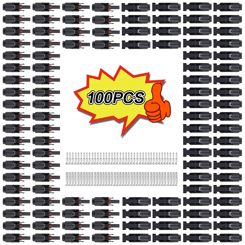 Xiongisolar-dc Kit Conector do Painel Solar Conectores para pv Cabo mc 1000v30a 1500v30a 60a Ip67 Ip68 Mm2 Mm2 Mm2 100 Pcs
