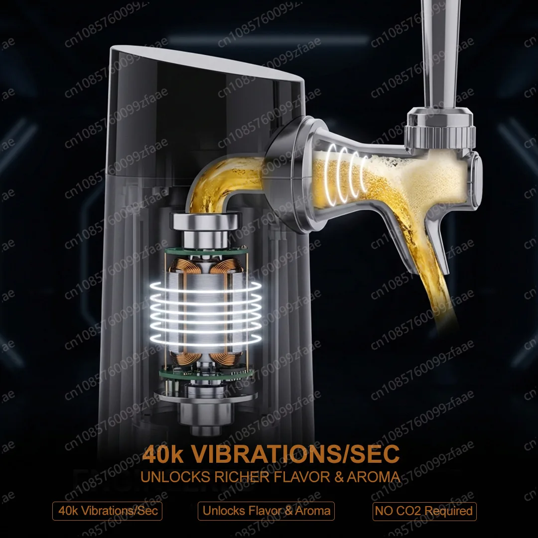 Ultrasonic Vibration Beer Foam Machine Desktop Instant Craft Beer Foamer for Home Bar Party