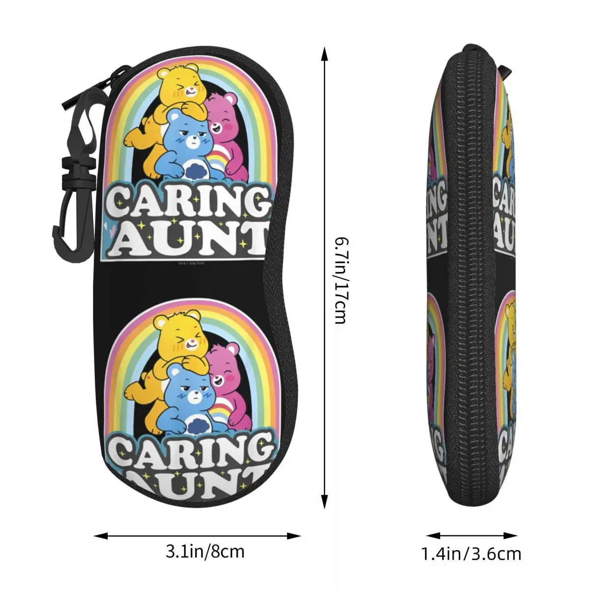 Care Bears Retro Rainbow Grumpy Group Shot แว่นตาผู้ชายผู้หญิง Anti-Fall กล่องแว่นตากล่องเก็บแว่นตาขนาดเล็กคอนเทนเนอร์