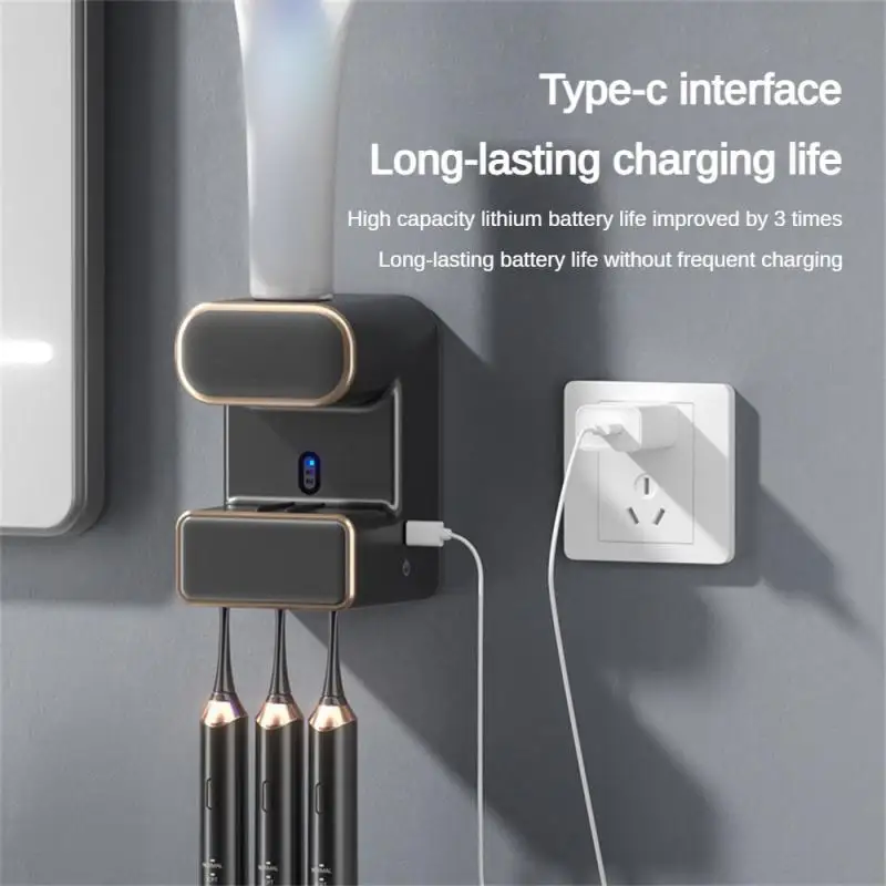 Simple toothpaste machine wall hanging lazy automatic labor-saving one-click toothpaste machine squeeze toothbrush holder set