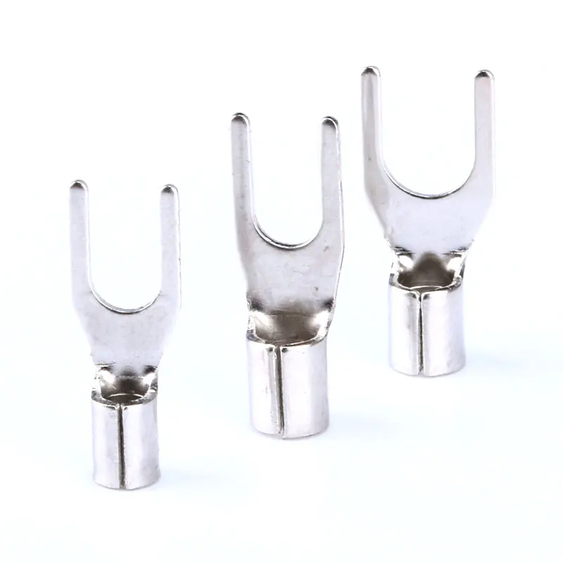 

50 Pieces Y/U-type Terminal Round Nose Connection Spring Plug Terminal 1.25-3.2 /2-4 U-type Spring Plug Piece