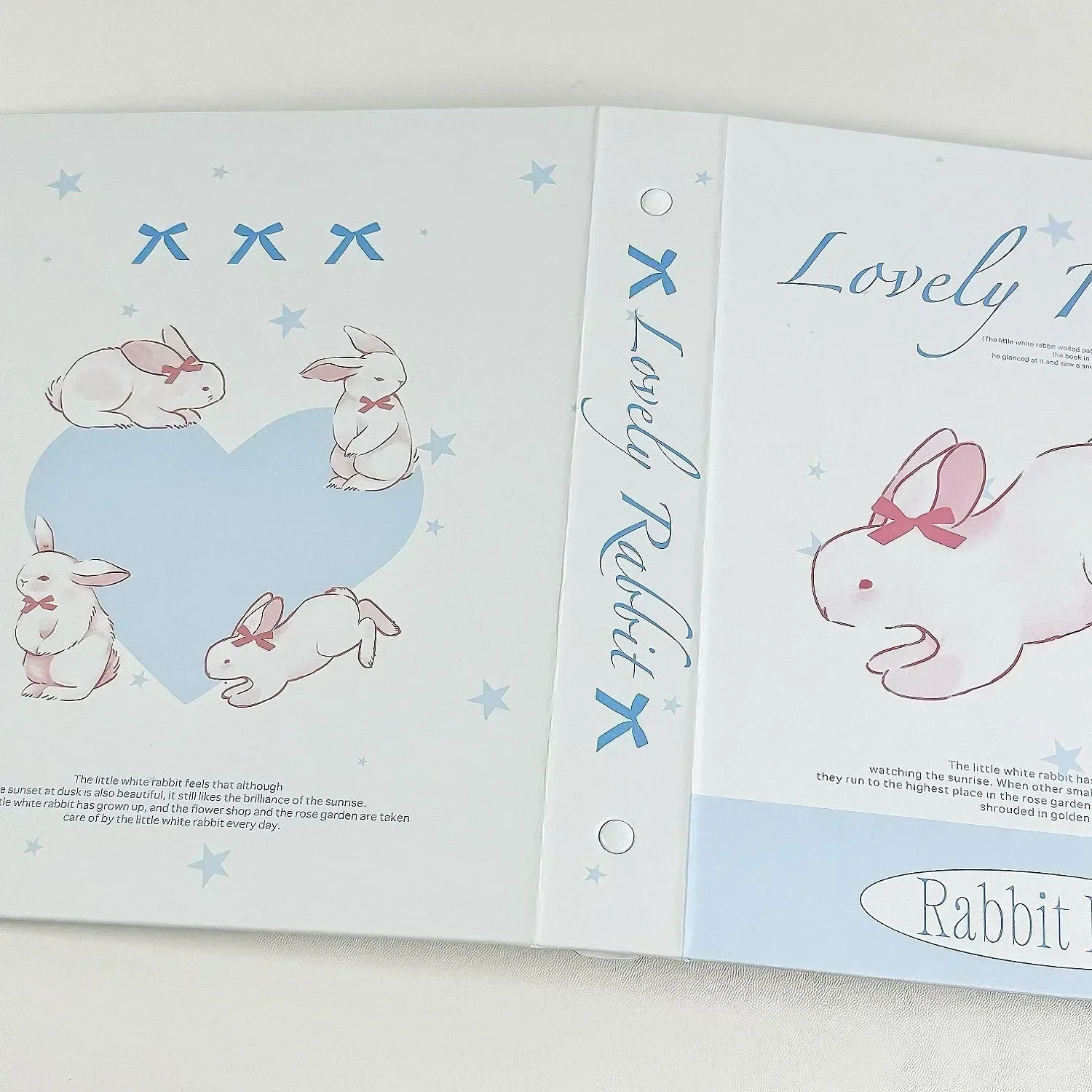 IFFVGX Rabbit A5 Photocard Holder Binder Kpop Idol Photo Album Photocards Collect Book Album for Photographs Kawaii Stationery