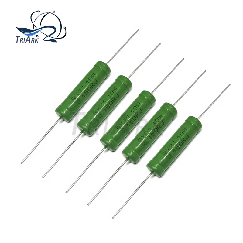 5PCS Wire Wound Resistance RX21 10W 0.05R 0.1R 1R 2R 5.1R 10R 27R 39R 47R 51R 68R 100R 150R 390R 470R 510R 820R 10K 15K Resistor image 2