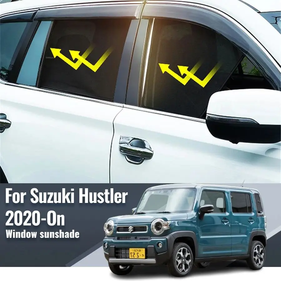 

For Suzuki Hustler 2020 2021 2022 2023 2024 Magnetic Car Sunshade Front Windshield Frame Curtain Rear Side Window Sun Shades