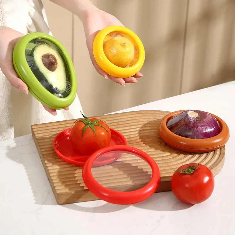 

Kitchen Multiple Use Fresh-Keeping Crisper Fruit Vegetable Container Fresh Box Avocado Lemon Onion Storage Box Kitchen Gadgets