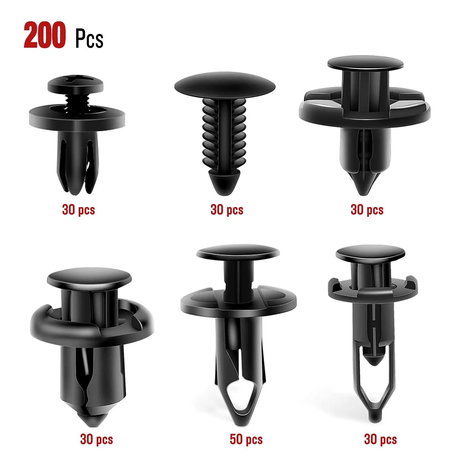 

Car Retainer Clips Expansion Screws Replacement Kit Bumper Push Rivet 200PCS Clips for GM Ford Toyota Honda Chrysler Nissan
