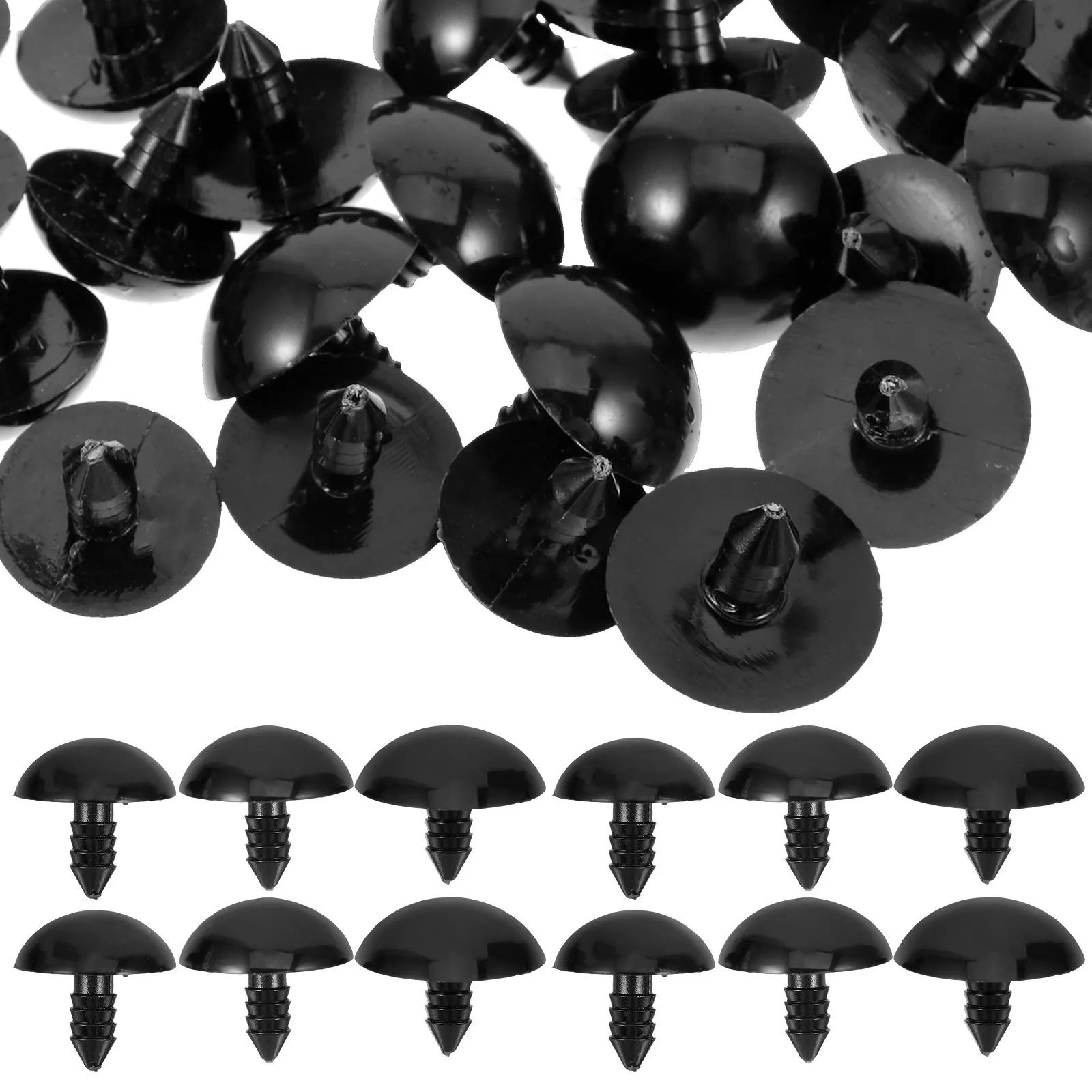 

30Pcs Stylish Black Plastic Decor Eyes for DIY Craft Projects Stuffed Animal Accessories Creative Artificial Eyes Fun Decorative