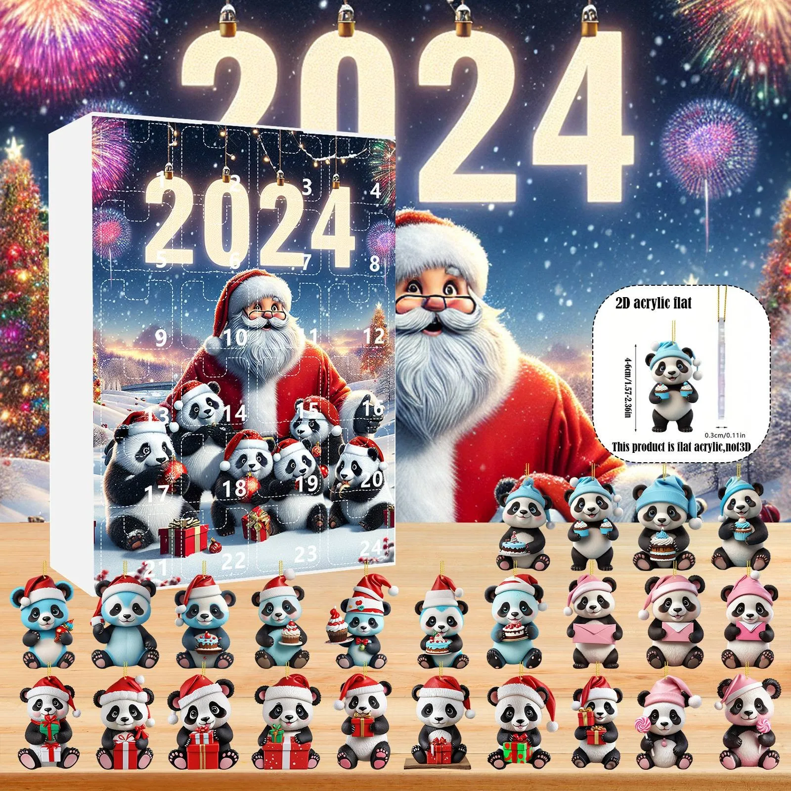 Temporizzatori di sabbia da 3 minuti 1 calendario dell'Avvento con ciondolo natalizio Set 2024 Calendario per il conto alla rovescia di Natale da 24 giorni Timer da cucina per gatti Carica