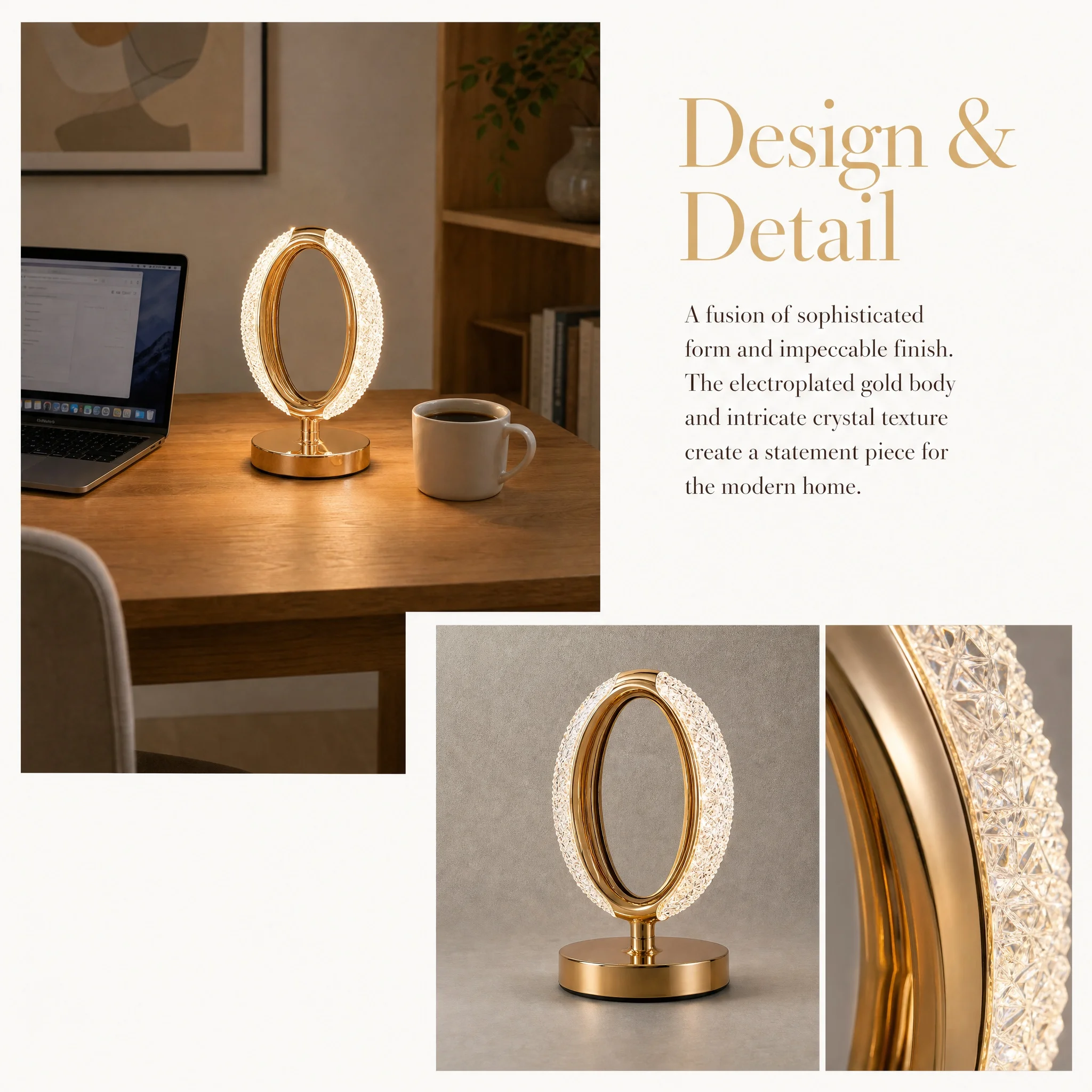 Rechargeable  Acrylic Touch Desk Lamp, Adjustable Brightness Table Light, Creative Design Bedside Night Light, Lighting Fixture