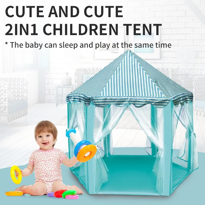 Kids Portable Tent Mongolian Tent Folding Tipi Baby Play House Gift Large Girls Pink Princess Castle Child Gift Room Room Decor