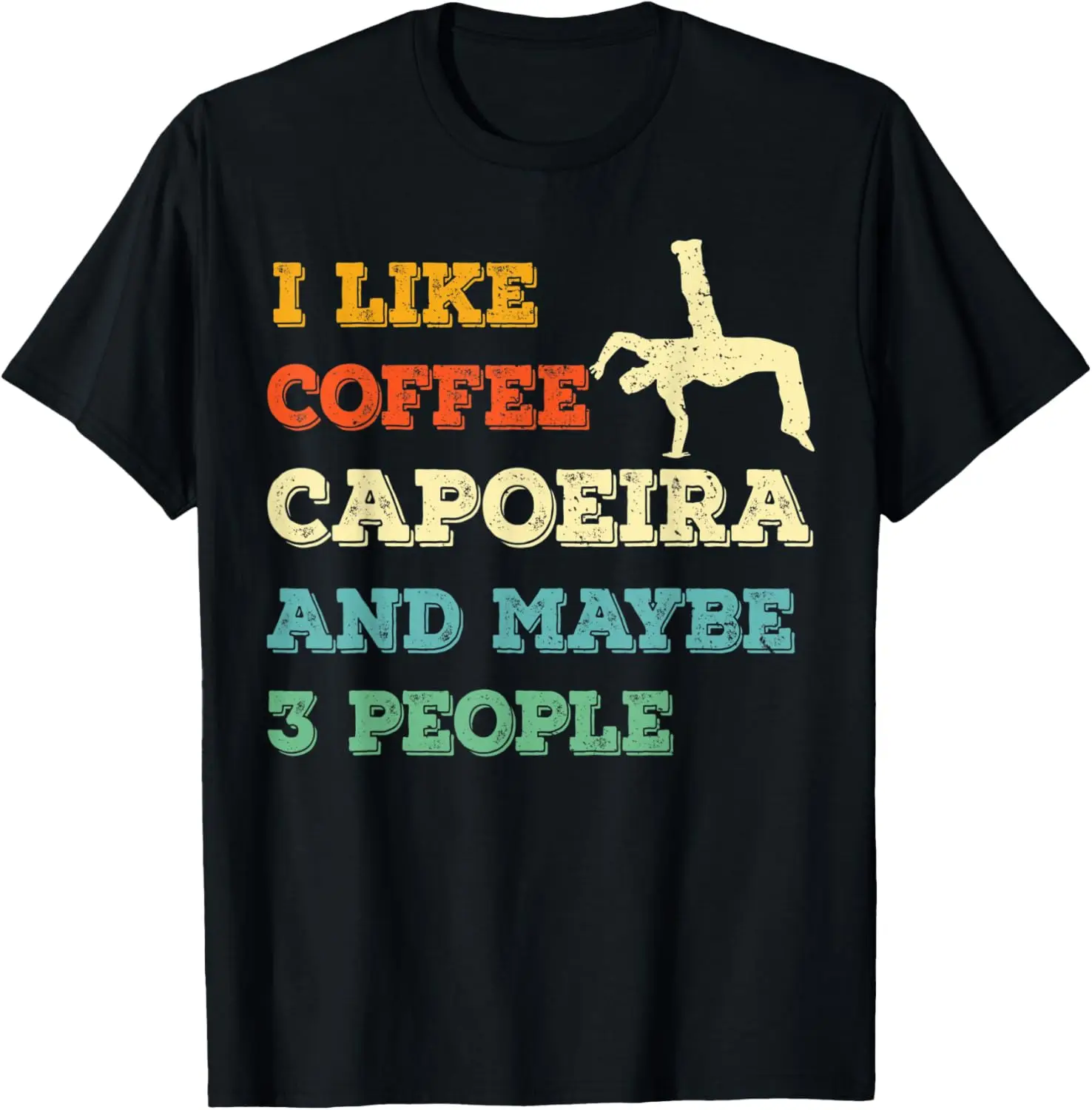 Capoeira baile brasileño arte marcial-MMA & Coffee Camiseta temática retro
