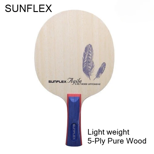 

Ультралегкая ракетка для настольного тенниса SUNFLEX, 5-слойная, из чистого дерева, для атакующей игры, быстрая атака, для тренировок и соревнований