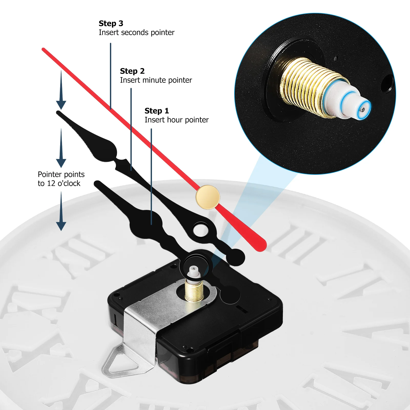 

2 set Resin Mold Silicone Diy Wall Making Craft Durable Easy Demold Decor For Bedroom Clock Making Kit Diy Clock Kit