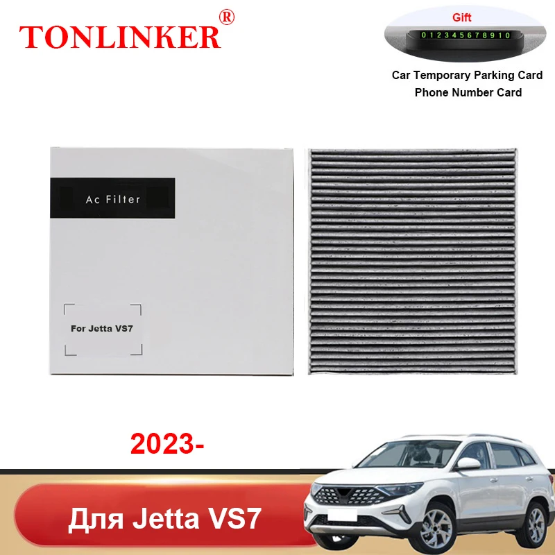 

TONLINKER автомобильный салонный фильтр для Jetta VS7 SUV 1,4 TFSI 2023, фильтр с активированным углем, автомобильные аксессуары 2QD819653 2Q0819653