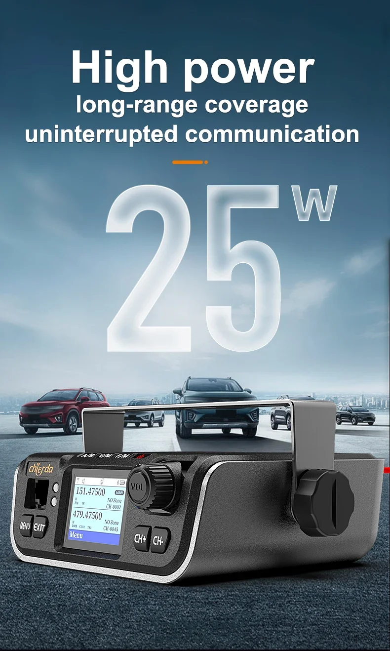 

2025 hot sale M520D GPS 25W DMR Digital UHF VHF FM Mobile Radio Transceiver Woki Toki Vehicle Mouted Walkie Talkie For Car