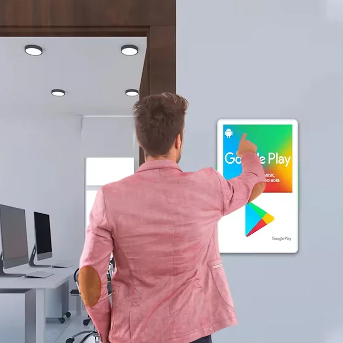 Wall Mount Lighted Touch Screen Display Support Google Calendar Android 11 Touchscreen Monitor With Google Play Store