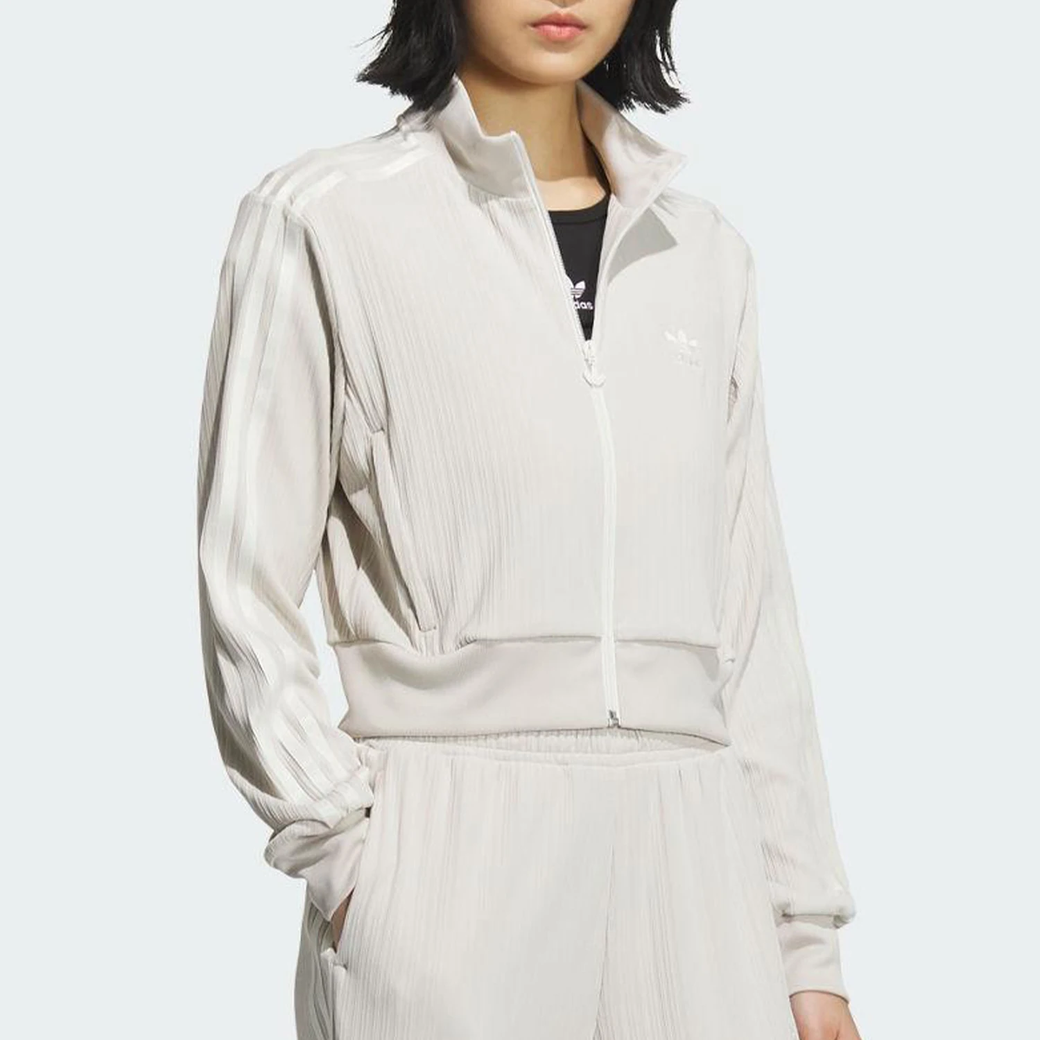 Adidas genuine Three Leaves Women's Retro Three Stripes Sports Jacket KB8951