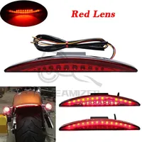 Red LED Brake Tail Light For Bike Motocycle Touring Sportster XL 883 1200 Cafe Racer Rear Fender Edge Taillight