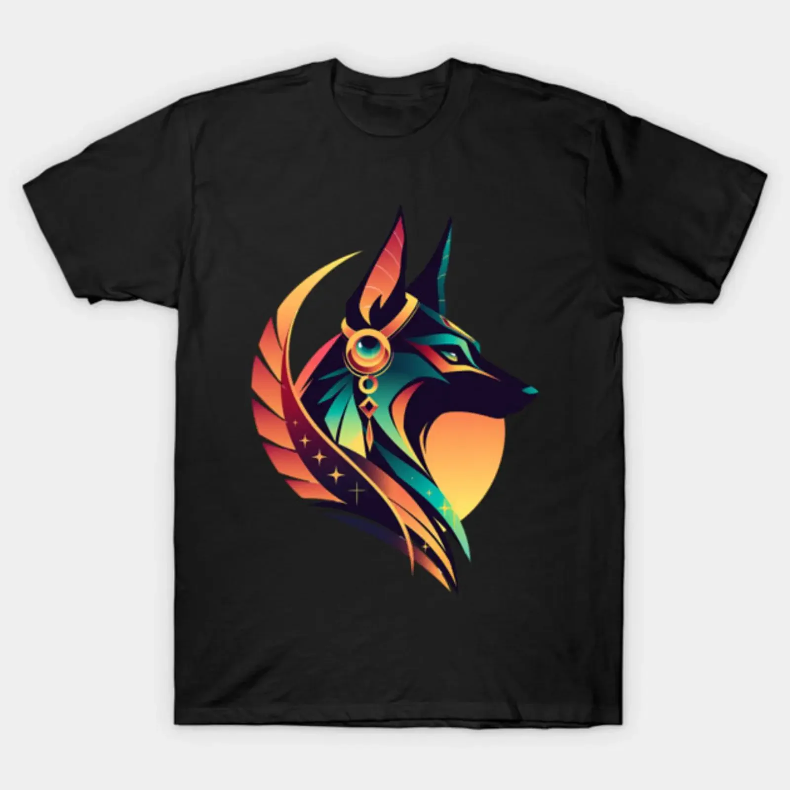 anubis T Shirt vintage Washed Stylish Breathable homme Soft Versatile Stretched designer clothes Top For Everyday Wear Casual