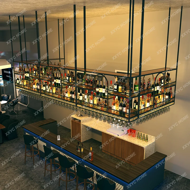 

Подвесная винная полка S1saa Bar в индустриальном стиле из кованого железа для винного шкафа