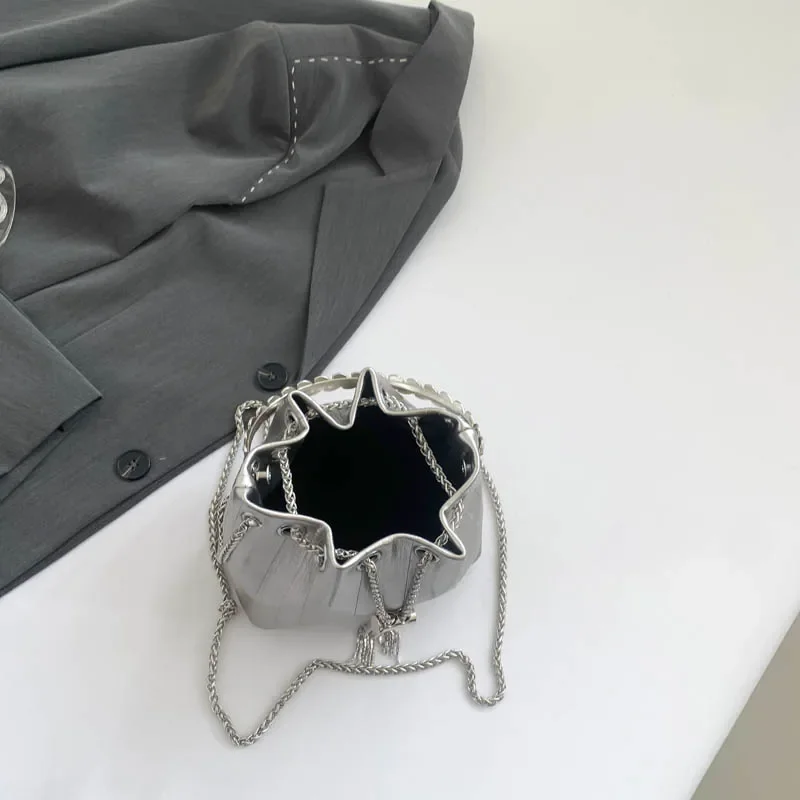 Summer Mini Bucket Bags for Women Fashion PU Leather Shoulder Crossbody Handbags Aesthetic Designer Luxury Bag Sac De Luxe Femme