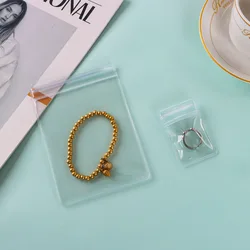 50/20/10 PCS PVC Self Sealing Jewelry Bag Thick Necklace Bracelet Ziplock Bag Ring Storage Holder Bag Storage Anti-oxidation Bag