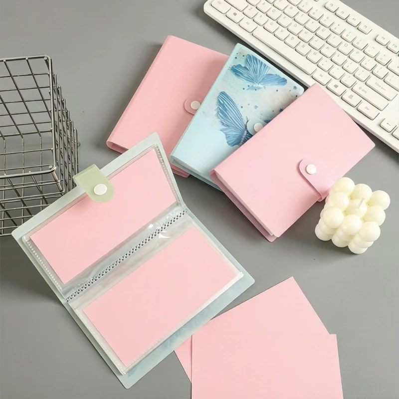 100 Slot Butterfly Cash Record Case with Clear Plastic Pages Budget Planning Book for Allowance and Ticket Sorting 896C