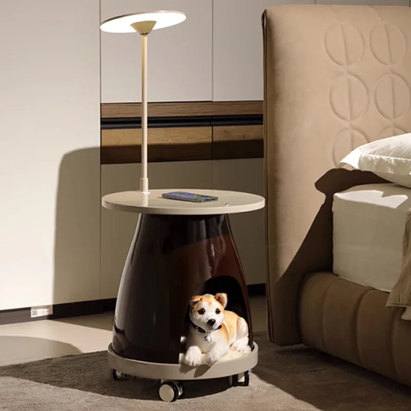 Small coffee table sofa side table wireless charging multi-function bedside lamp smart pet nest mini Internet celebrity sofa
