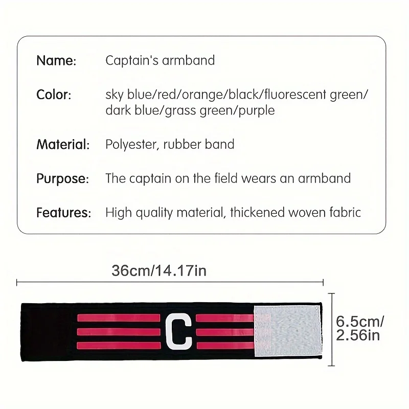 1pc Football Captain Armband, Captain Football Captain Armband For Match Training - Help To Accurately Locate The Captain's Posi