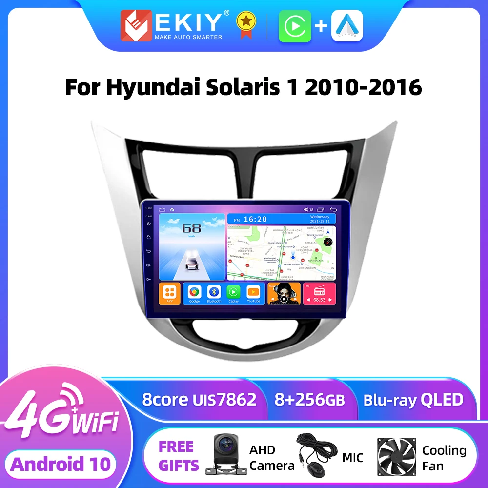 

EKIY T7 For Hyundai Solaris 1 2010 - 2016 Car Radio Multimedia Video Player Navigation stereo GPS Android 10 No 2din 2 din DVD