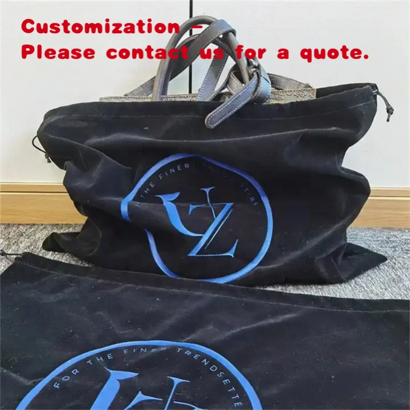 custom.Chuanghua Custom Printing Large Capacity Velvet Drawstring Bag Reusable Dust Bag Storage Bag and Drawstring