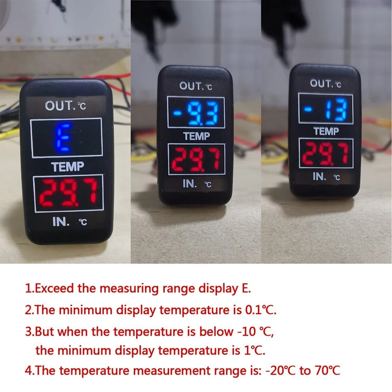 Car Interior And Exterior ABS Temperature Display Sensor For Toyota Camry Corolla Yaris RAV4 33X22.5Mm